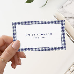 Elegante Minimalistische Navy Blauwe Hondsdroogsti Visitekaartje