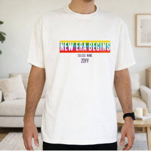 Elegante Minimalistische Nieuwe Tijdperk Begint Af T-shirt