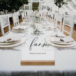 Elegante minimalistische nummer een fans bruiloft  acryl bord