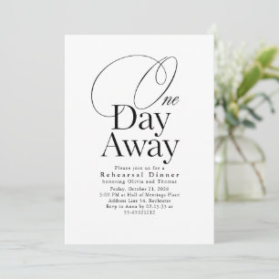 Elegante Minimalistische Oefendiner één dag voorui Kaart