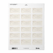 Elegante minimalistische off witte bloemenbruiloft etiket (Full Sheet)