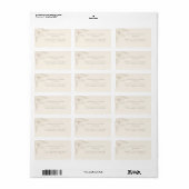 Elegante minimalistische off witte bloemenbruiloft etiket (Full Sheet)