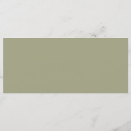 Elegante minimalistische Olive Zitplaatsenkaart He Menu (Achterkant)