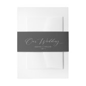 Elegante minimalistische "onze bruiloft" uitnodigingen wikkel (Voorkant Voorbeeld)