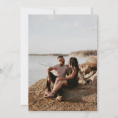 Elegante Minimalistische Overlay 2 foto Script Bru Kaart (Achterkant)