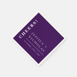 Elegante minimalistische Paarse bruiloft Servet