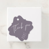 Elegante minimalistische paarse waterverfDank u Bedankjes Labels (In situ)