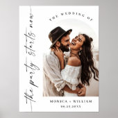 Elegante minimalistische partij begint nu bruiloft poster (Voorkant)