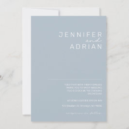 Elegante Minimalistische Pastelblauwe Moderne Eenv Kaart