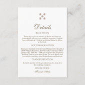 Elegante minimalistische Pearl Wedding Details Informatiekaartje (Voorkant)
