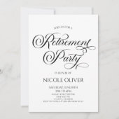 Elegante minimalistische pensioenpartij kaart (Voorkant)