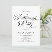 Elegante minimalistische pensioenpartij kaart (Staand voorkant)