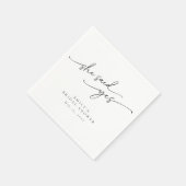 Elegante, Minimalistische Persoonlijke Bruidsdouch Servet (Hoek)