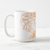 Elegante minimalistische perzikkleurige sinaasappe koffiemok (Links)