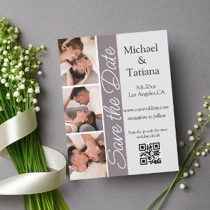 elegante minimalistische Photobooth 3 foto's qr-co Save The Date