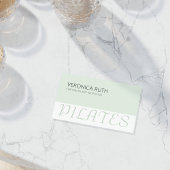 Elegante minimalistische Pilates Mint Green Visitekaartje
