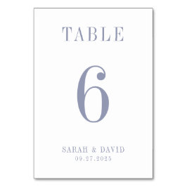 Elegante minimalistische poederblauwe bruiloft kaart