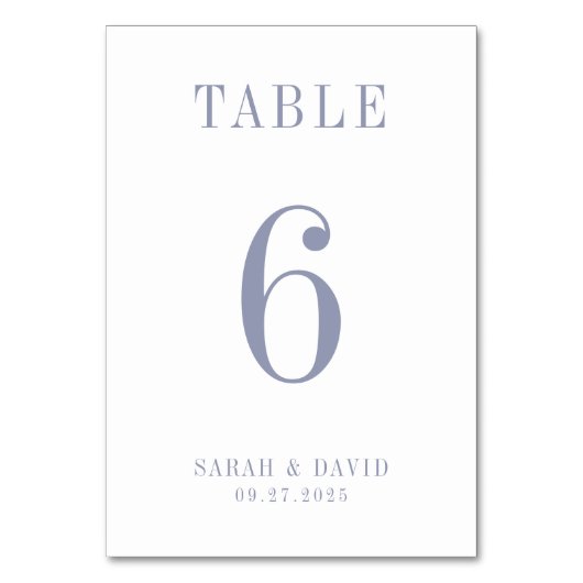 Elegante minimalistische poederblauwe bruiloft kaart (Voorkant)