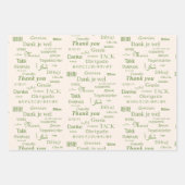 Elegante minimalistische polyglot "Dank u" kleurri Inpakpapier Vel (Voorkant 3)