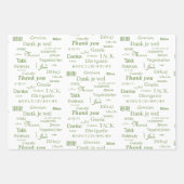 Elegante minimalistische polyglot "Dank u" kleurri Inpakpapier Vel (Voorkant 2)