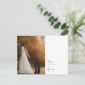 Elegante minimalistische portretfoto vakantie Brie Feestdagenkaart (Staand voorkant)