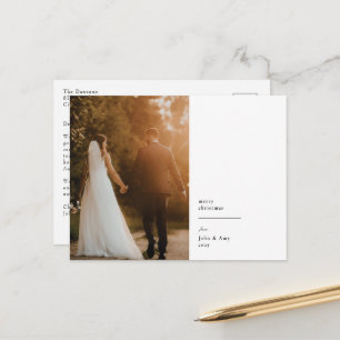 Elegante minimalistische portretfoto vakantie Brie Feestdagenkaart