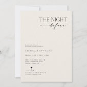 Elegante Minimalistische Proefbruiloft Dinner Kaart (Voorkant)