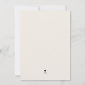 Elegante Minimalistische Proefbruiloft Dinner Kaart (Achterkant)