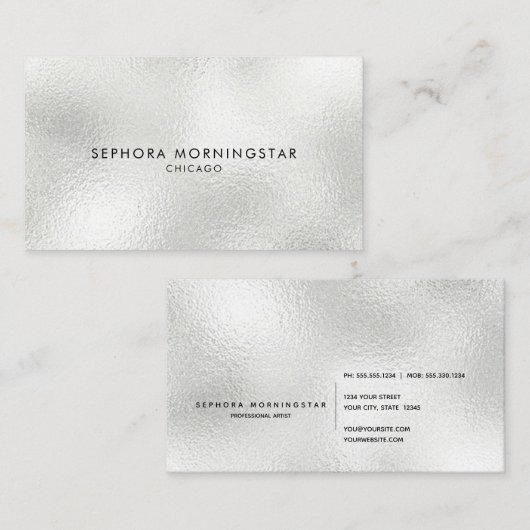 Elegante Minimalistische Professionele Moderne Fro Visitekaartje (Voorkant / Achterkant)