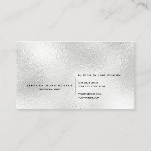 Elegante Minimalistische Professionele Moderne Fro Visitekaartje (Achterkant)