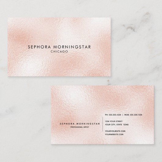 Elegante Minimalistische Professionele Moderne Vor Visitekaartje (Voorkant / Achterkant)