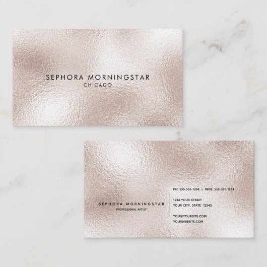 Elegante Minimalistische Professionele Moderne Vor Visitekaartje (Voorkant / Achterkant)