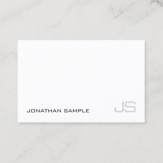 Elegante minimalistische professionele monogram Sj Visitekaartje (Voorkant)