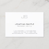Elegante minimalistische professionele monogram Sj Visitekaartje (Achterkant)