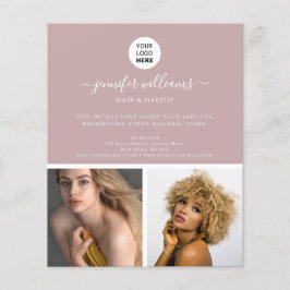 Elegante minimalistische promotionele roze modern flyer