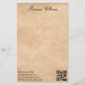Elegante minimalistische QR-code Business Kraft Br Briefpapier (Voorkant)