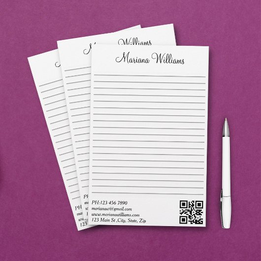 Elegante minimalistische QR code Business Trendy L Briefpapier