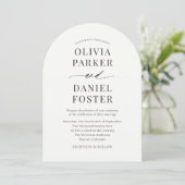 Elegante Minimalistische QR-code Foto Bruiloft Kaart (Staand voorkant)