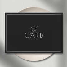 Elegante Minimalistische Rand Zwarte Cadeaucertifi