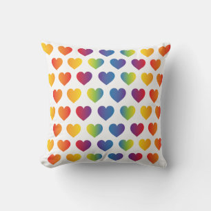 Elegante Minimalistische Regenboog Hart Ontwerp Kussen