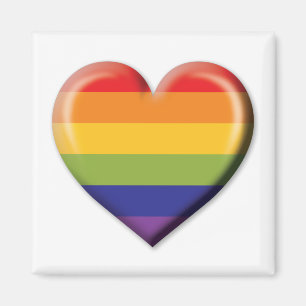 Elegante minimalistische regenboog hart ontwerp magneet