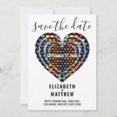 Elegante Minimalistische Regenboog Harten Kaart (Achterkant)