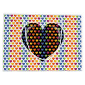 Elegante minimalistische regenboogharten groot cadeauzakje (Achterkant)