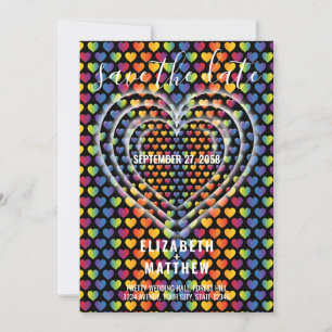 Elegante minimalistische regenboogharten kaart