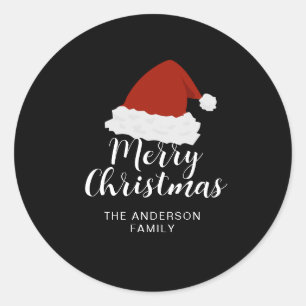 Elegante minimalistische Rendier Kerstmis familien Ronde Sticker