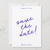 Elegante minimalistische retro plezier unieke mode save the date (Voorkant)