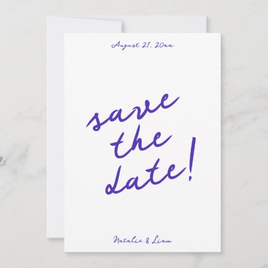 Elegante minimalistische retro plezier unieke mode save the date (Voorkant)