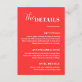 Elegante minimalistische rode details Enclosure Ka Informatiekaartje (Voorkant)