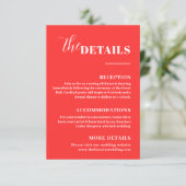 Elegante minimalistische rode details Enclosure Ka Informatiekaartje (Staand voorkant)