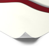 Elegante minimalistische rode strik Eenvoudige ele Poster (Hoek)